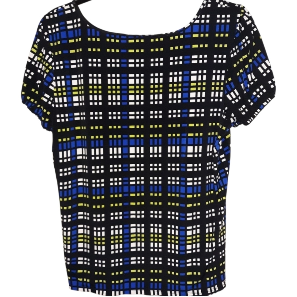 Plaid T-Shirt Style Blouse